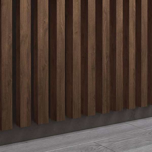 Capri Walnut - Premium 3D Llamellas - Dekoratívne akustické vertikálne stenové panely