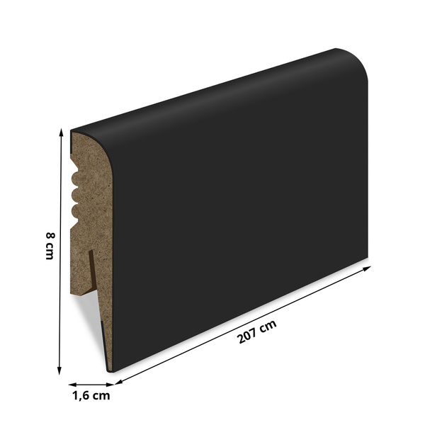 Hladká lišta z MDF - BIELA