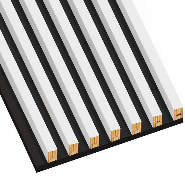 Capri biela - Lamely na paneli - 7 kusov - spojovací modul - 45,5 cm