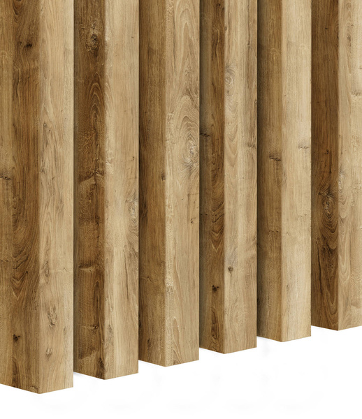 Prírodný dub Lancelot - 3D lamely Premium - Dekoratívne akustické vertikálne stenové panely