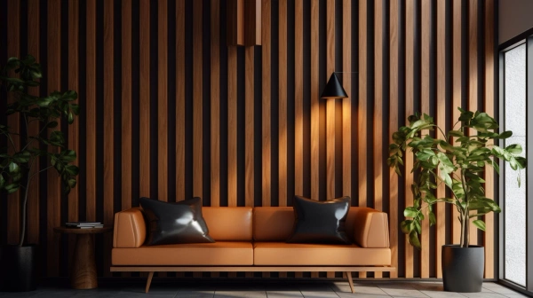 Čierna - Premium 3D lamely - Lamelové dosky - 80x16 mm - 3D dekoratívne akustické vertikálne stenové panely