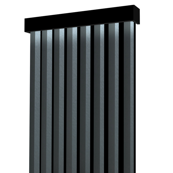 Lamely na paneli - záclonová tyč s LED osvetlením - 48,4 cm - antracitová