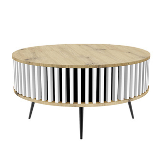 Konferenčný stolík Borneo - vrchná doska: BIELA - farba plutvy: antracit