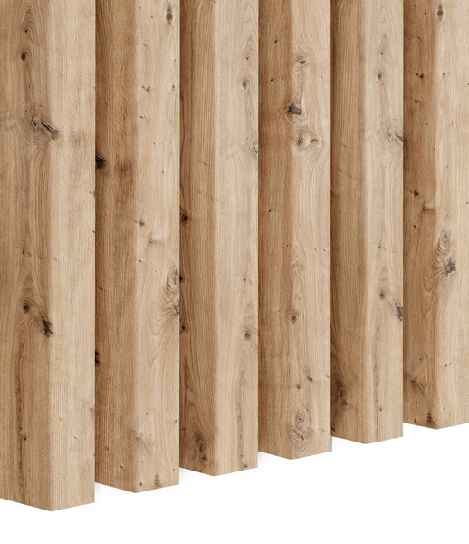 Prírodný dub Fornitury - Premium 3D lamely - Dekoratívne akustické vertikálne stenové panely