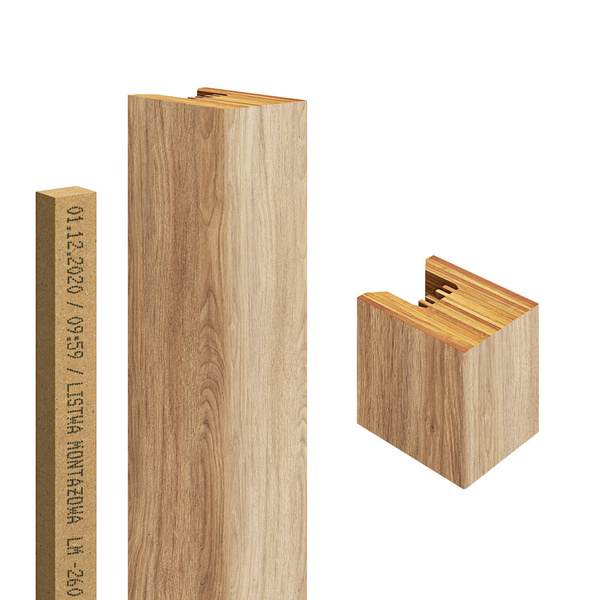 Prírodný dub Fornitury - Premium 3D lamely - Dekoratívne akustické vertikálne stenové panely