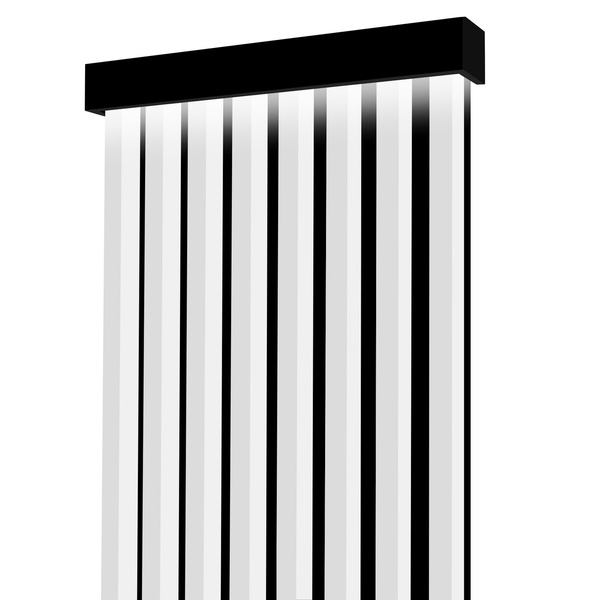 Lamely na paneli - záclonová tyč s LED osvetlením - 48,4 cm - Capri White