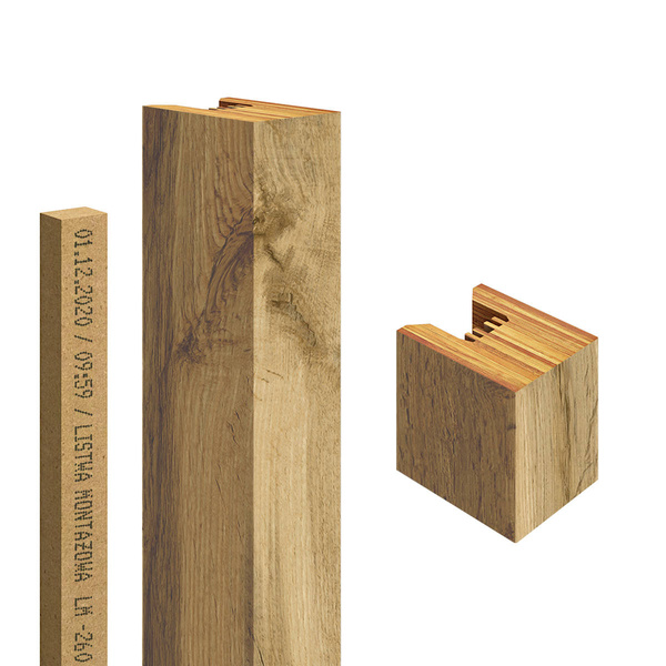 Prírodný dub Wotan - Prémiové 3D lamely - Dekoratívne akustické vertikálne stenové panely