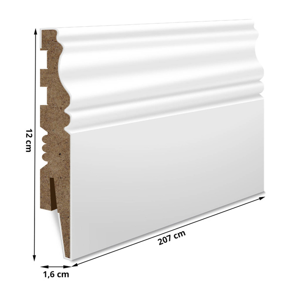 MDF lišta frézovaná - BIELA