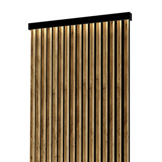 Lamely na paneli - záclonová tyč s LED osvetlením - 100,4 cm - prírodný dub Lancelot