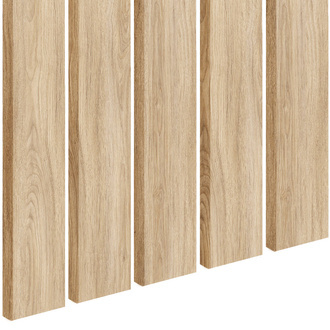 Capri white - Premium 3D lamely - Lamelové dosky - 80x16 mm - 3D dekoratívne akustické vertikálne stenové panely
